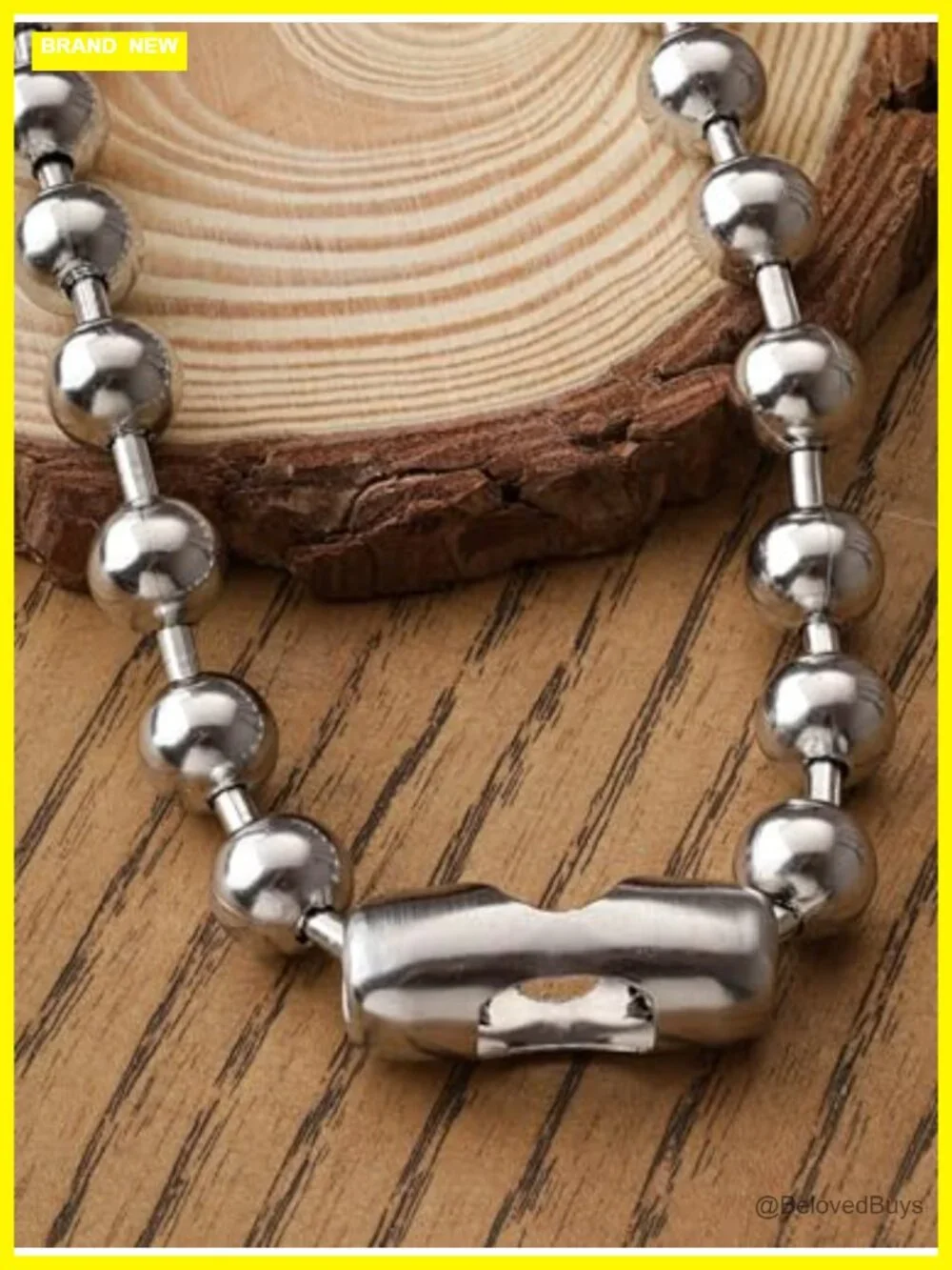 Titanium Steel Beaded Ball Chain Necklace Y2K Emo Grunge Unisex